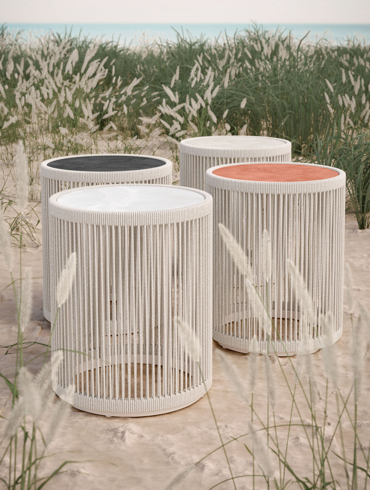Malta Side Table Birch - Helena Dekton Top Side Tables Azzurro Living