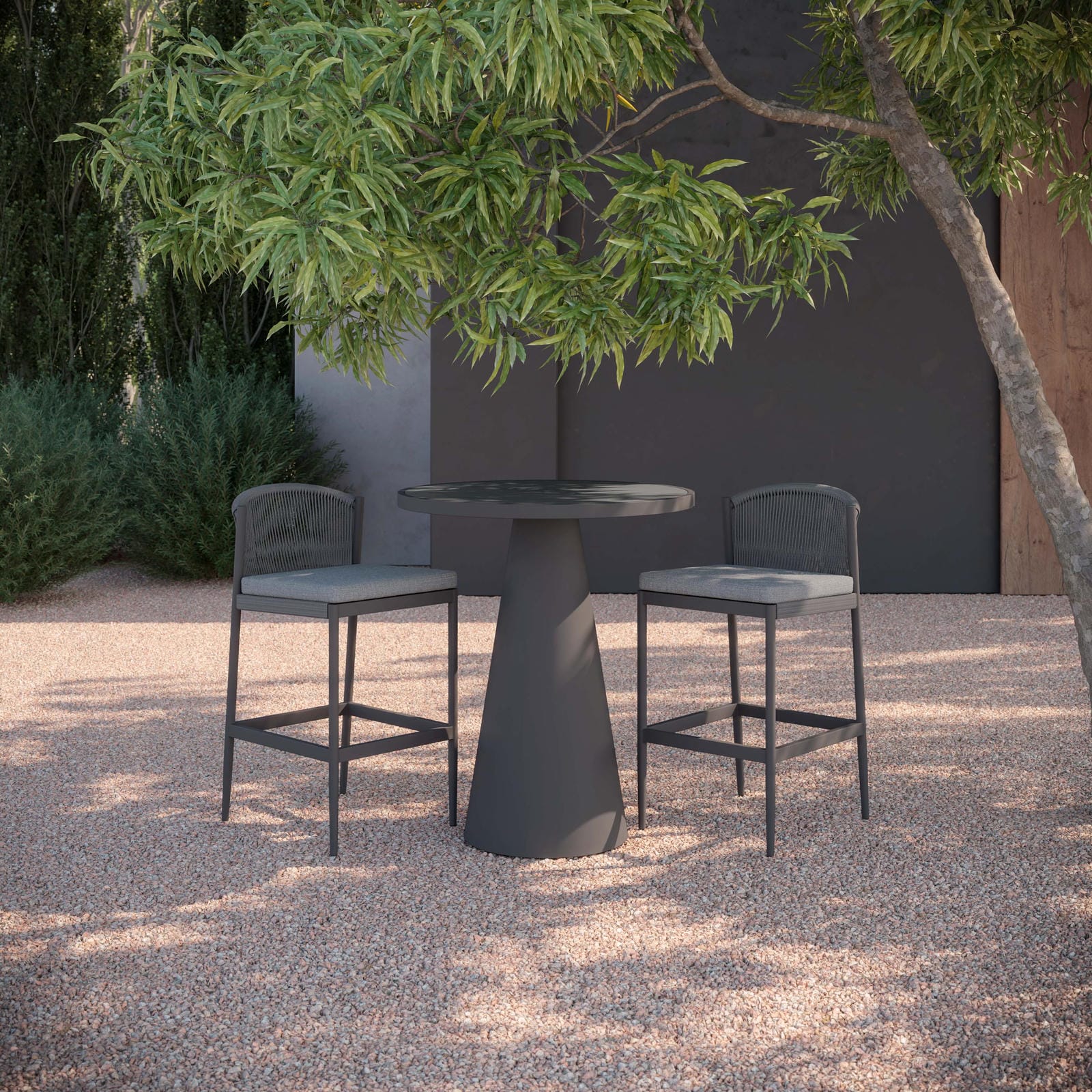 Leon | 35.5" Bar Table Charcoal - Dekton Top - Azzurro LivingAzzurro Living