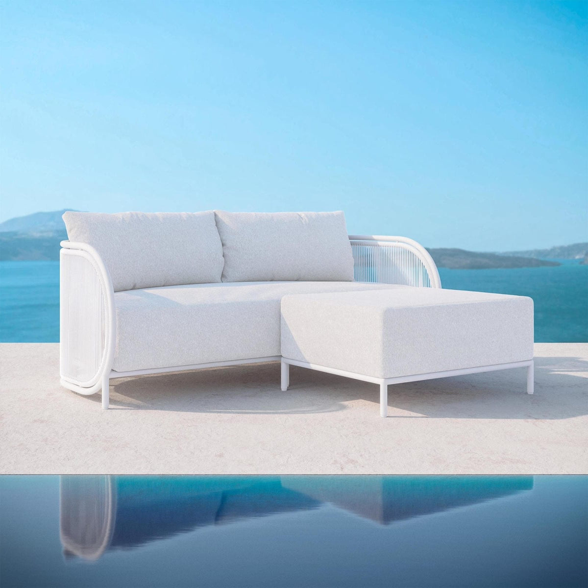 Kamari | Bench / Ottoman Ottoman Azzurro Living