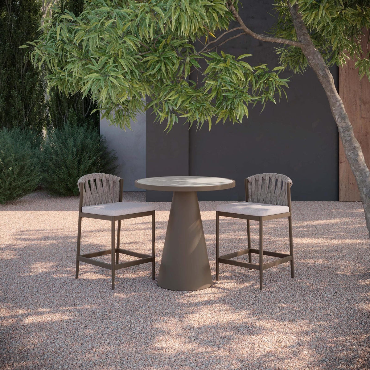 Leon | 35.5" Counter Table Bronze - Dekton top Dining Table-Counter Azzurro Living