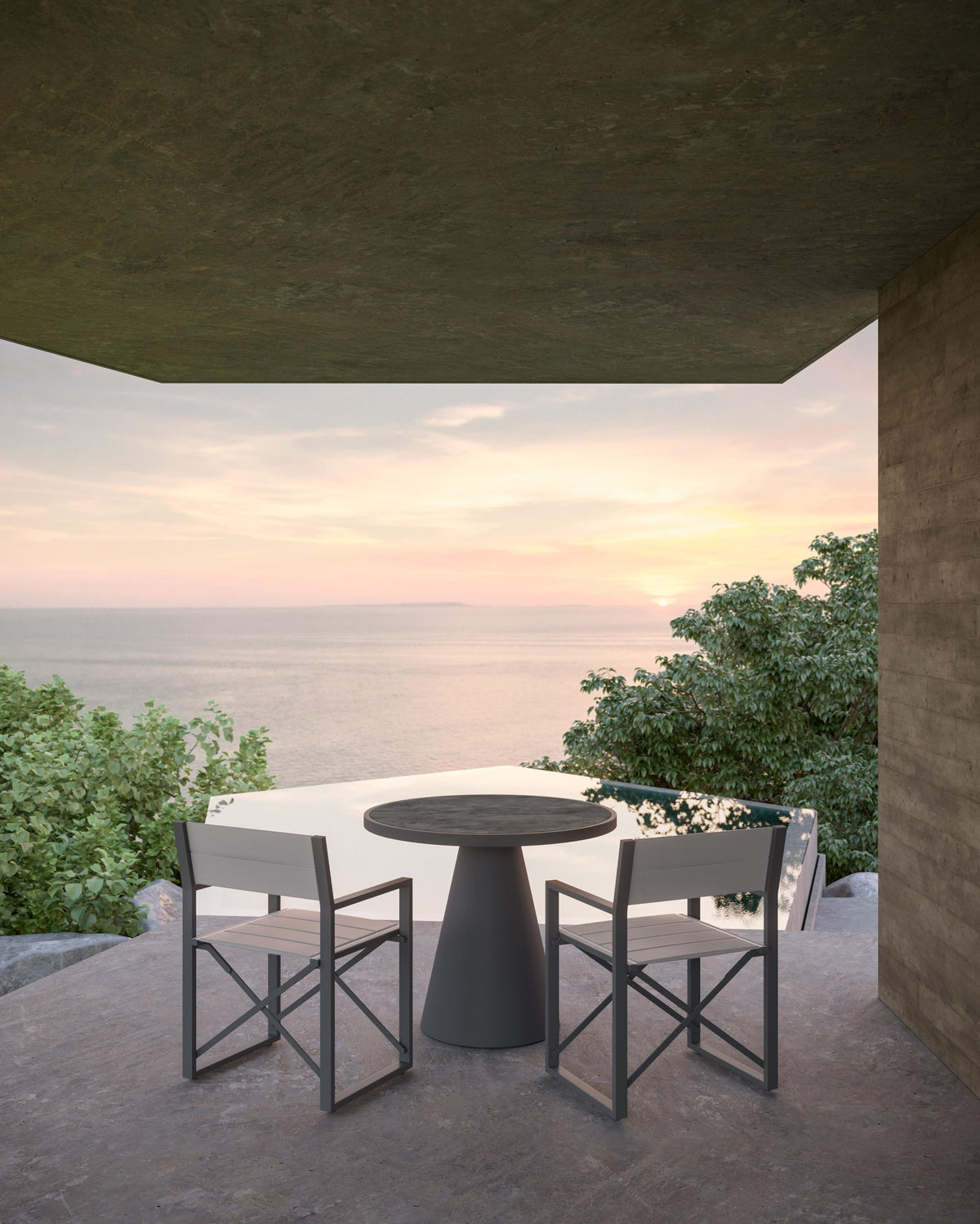 Amalfi | Dining Dir. Chair (QTY 4) - Charcoal Dining Chairs Azzurro Living