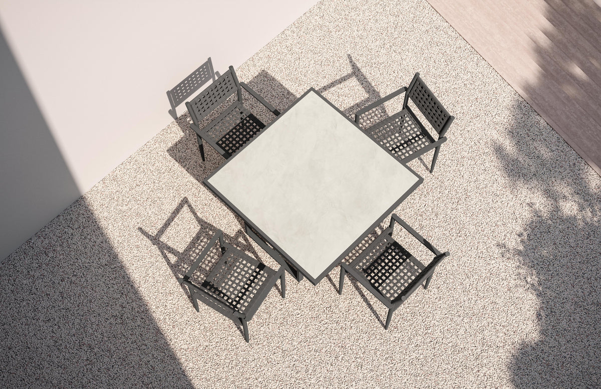 Pavia | 48" Dining Table - Charcoal - Dekton Top Dining Tables Azzurro Living