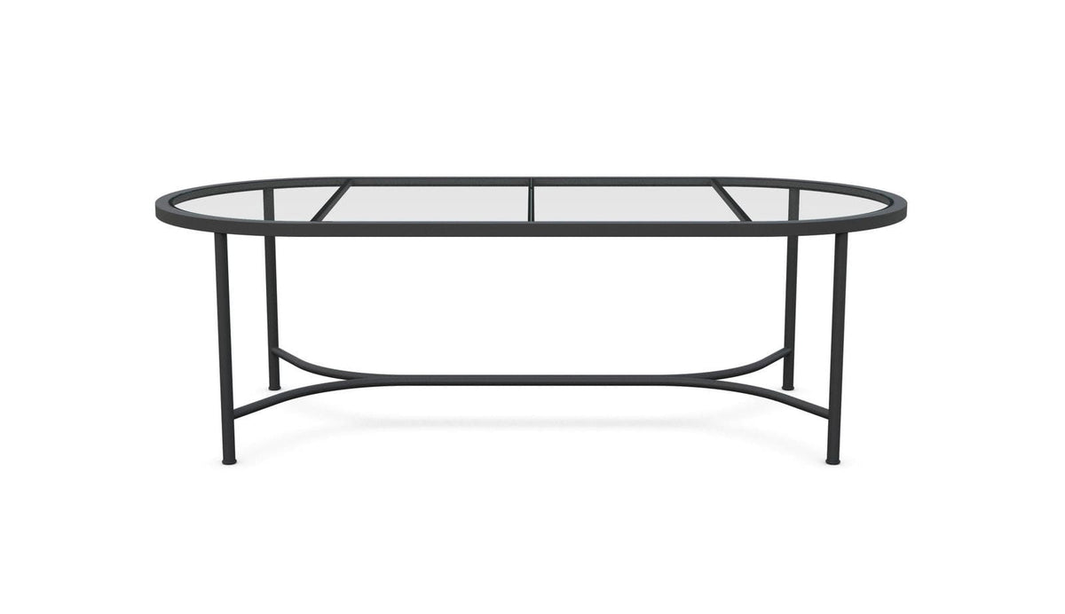 Athens | 96" Oval Dining Table - Glass Top Dining Tables Azzurro Living