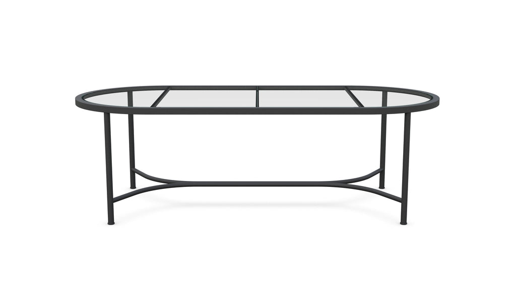 Athens | 96" Oval Dining Table - Glass Top Dining Tables Azzurro Living