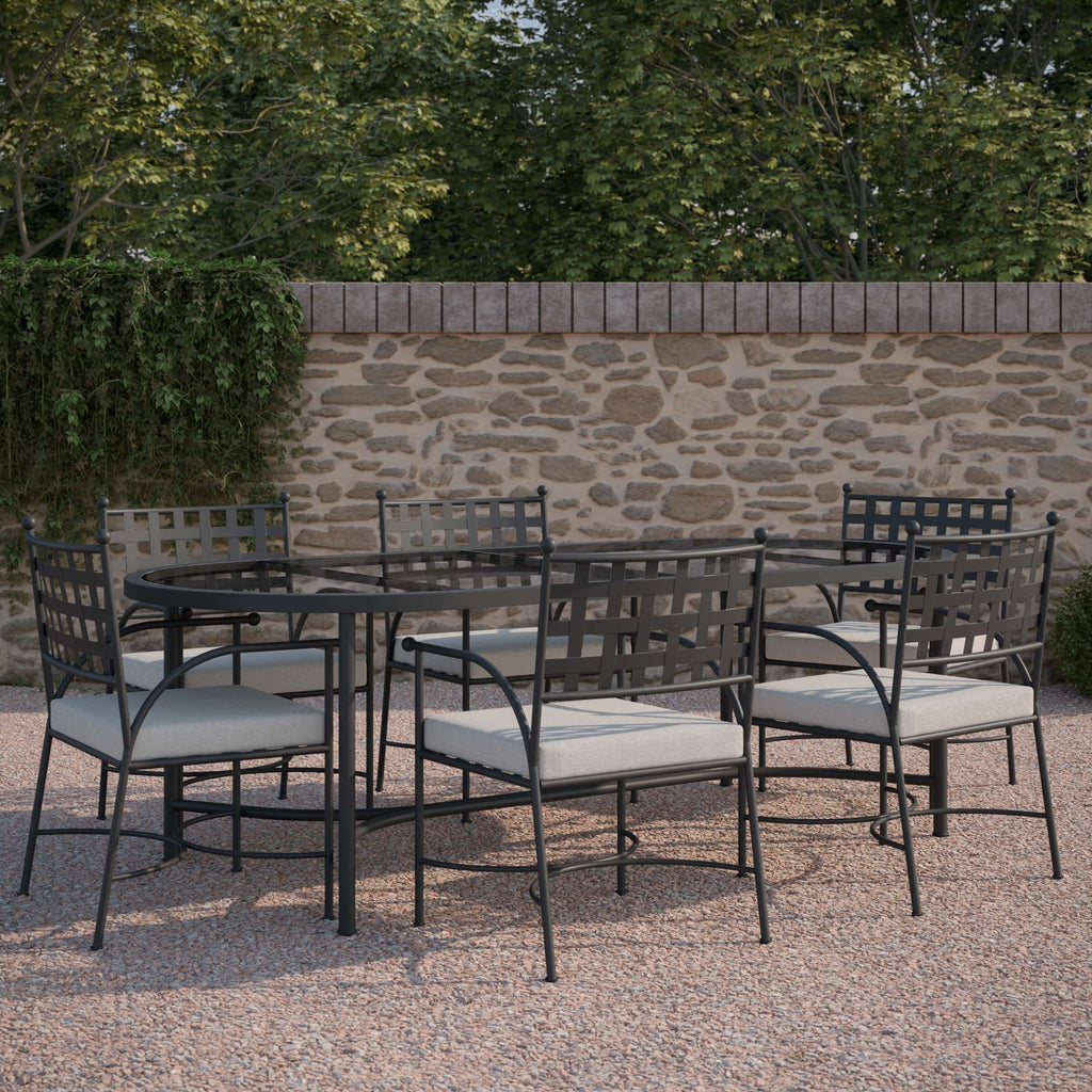 Athens | 96" Oval Dining Table - Glass Top Dining Tables Azzurro Living