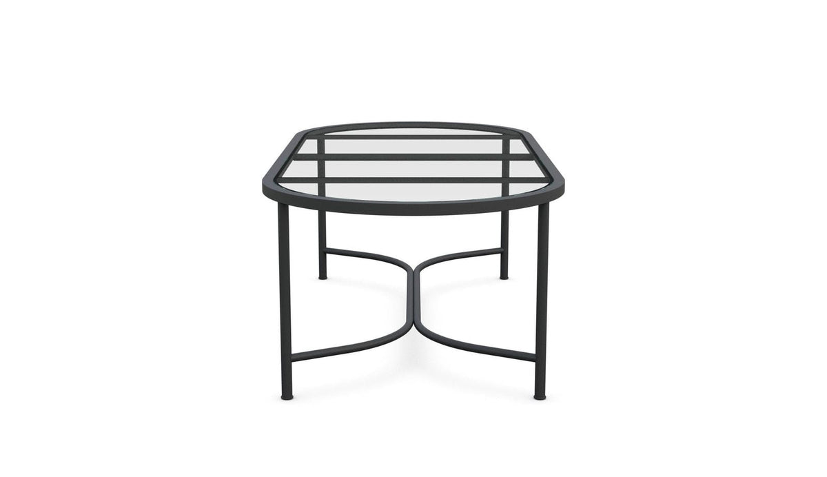 Athens | 96" Oval Dining Table - Glass Top Dining Tables Azzurro Living
