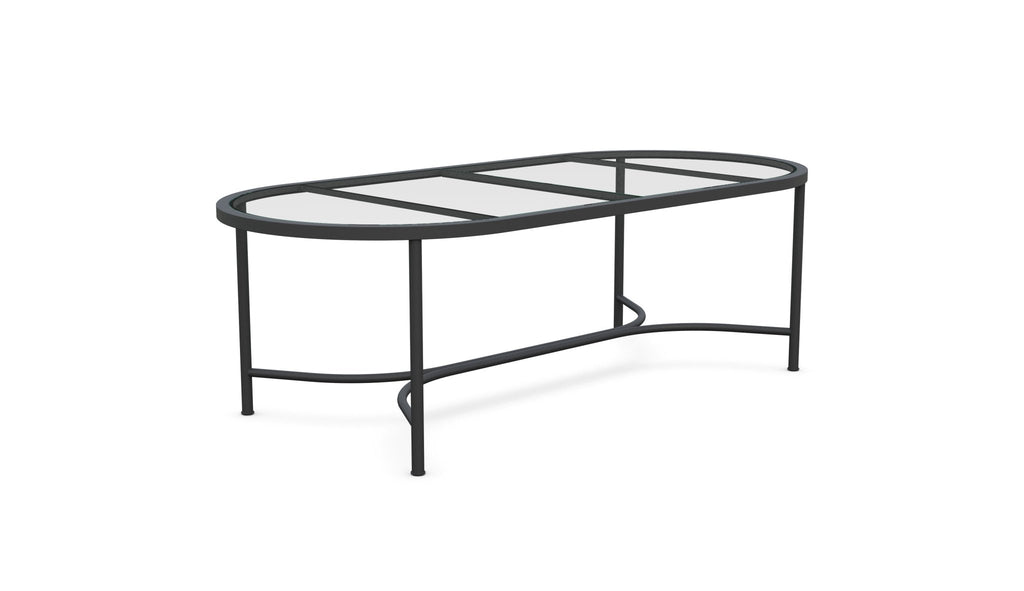 Athens | 96" Oval Dining Table - Glass Top Dining Tables Azzurro Living