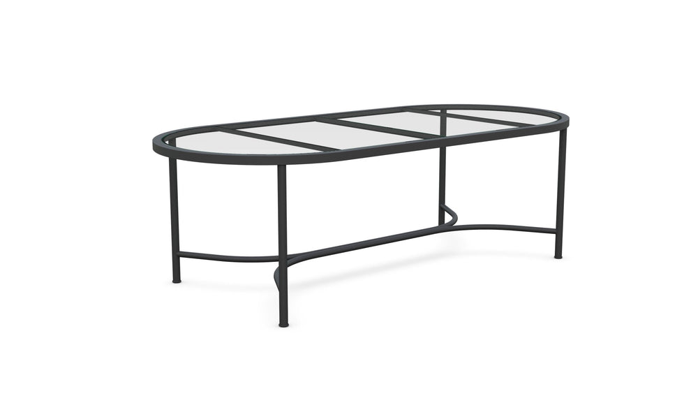 Athens | 96" Oval Dining Table - Glass Top Dining Tables Azzurro Living