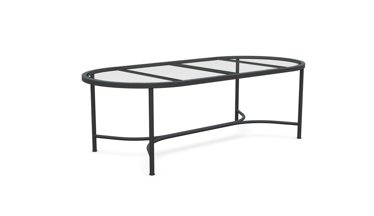 Athens | 96" Oval Dining Table - Glass Top Dining Tables Azzurro Living