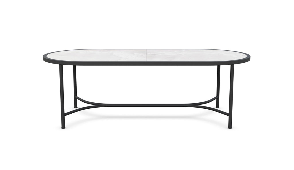 Athens | 96" Oval Dining Table - Dekton Top Dining Tables Azzurro Living