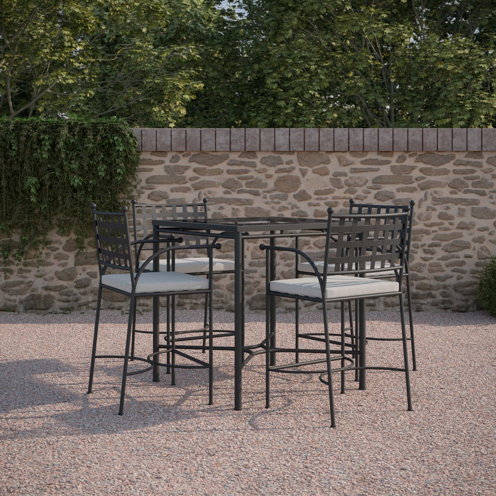 Athens | Counter Table - Glass Top Dining Table-Counter Azzurro Living