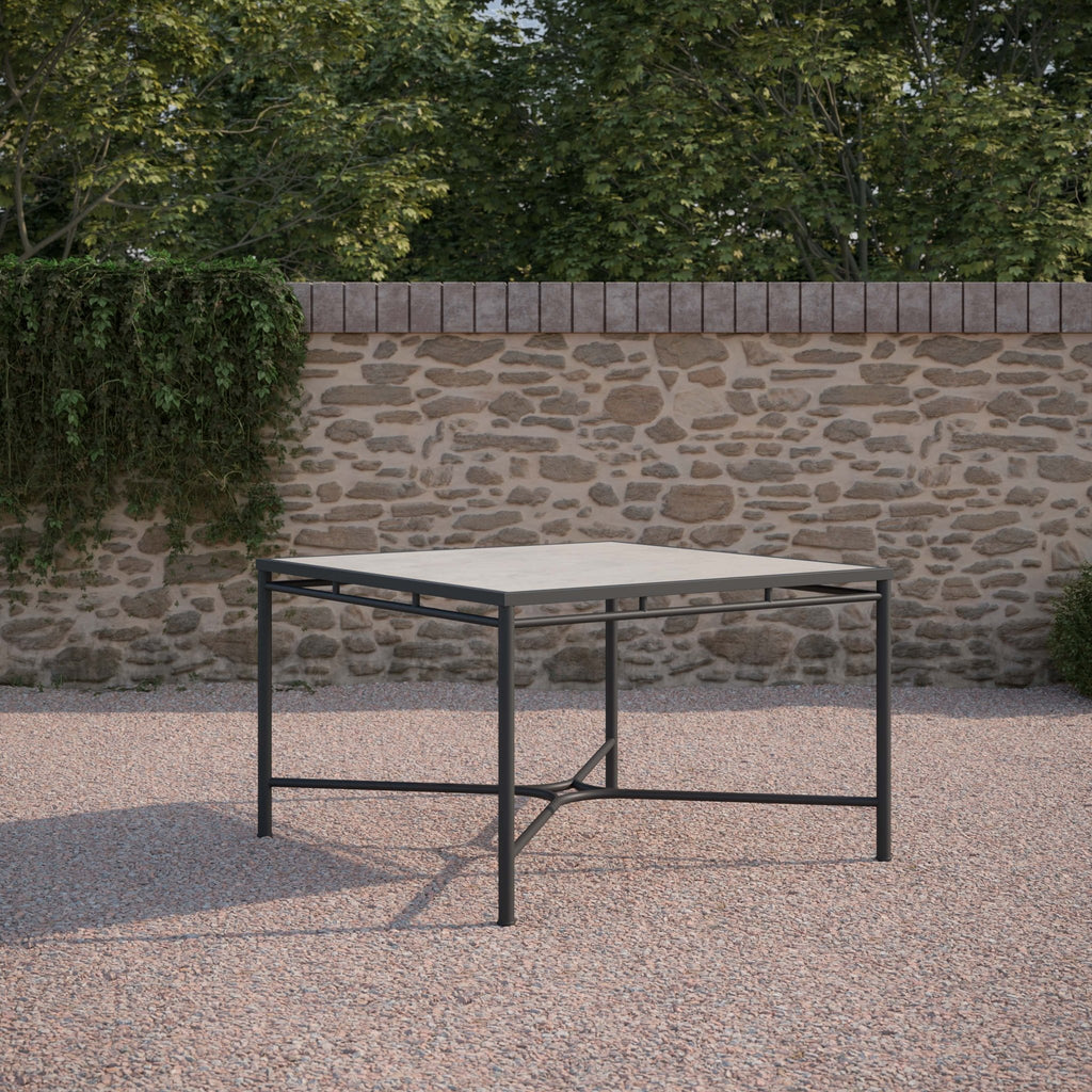 Athens | Square Dining Table - Dekton Top Dining Tables Azzurro Living