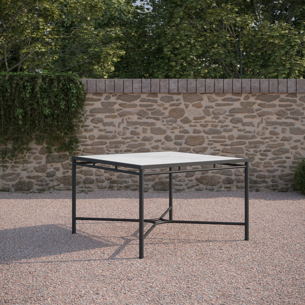 Athens Square Dining Table - Helena Dekton Top Dining Tables Azzurro Living