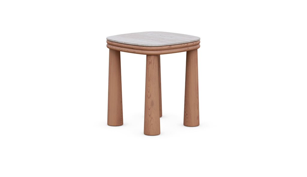 Biscayne | Side Table | Travertine - Azzurro LivingAzzurro Living