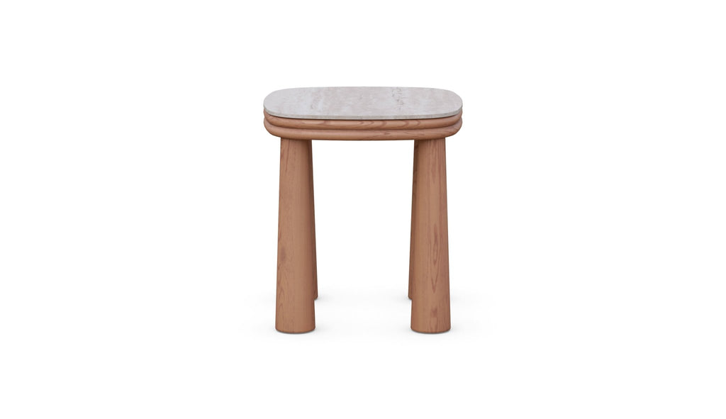 Biscayne | Side Table | Travertine - Azzurro LivingAzzurro Living