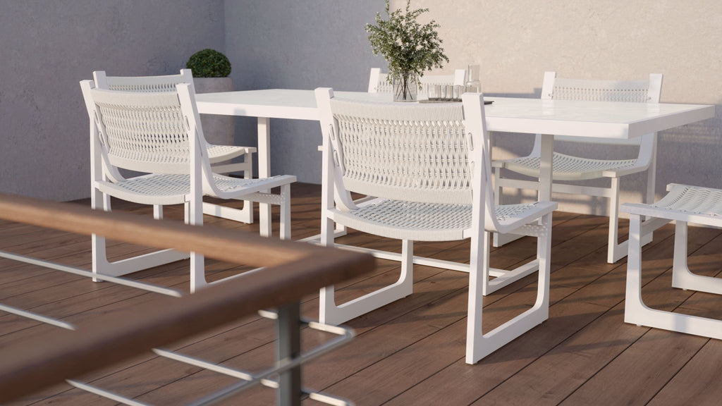 Cozumel | Dining Chair x2 - White Dining Chairs Azzurro Living