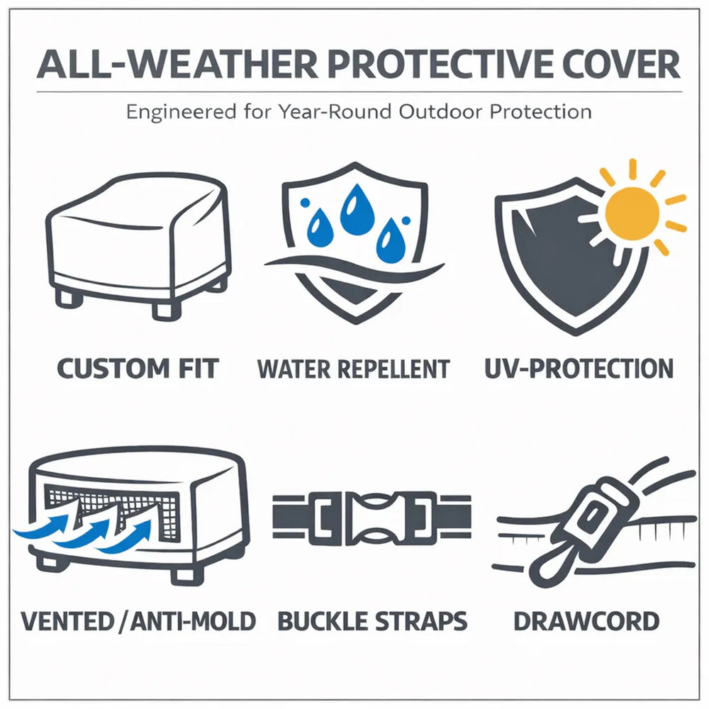 Fitted Outdoor Cover 35" Counter Table - Azzurro LivingAzzurro Living