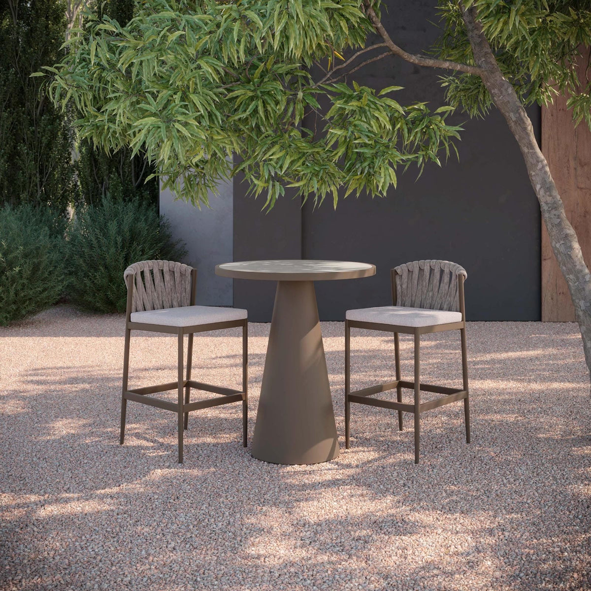 Leon | 35.5" Bar Table Bronze - Dekton Top Dining Table-Bar Azzurro Living