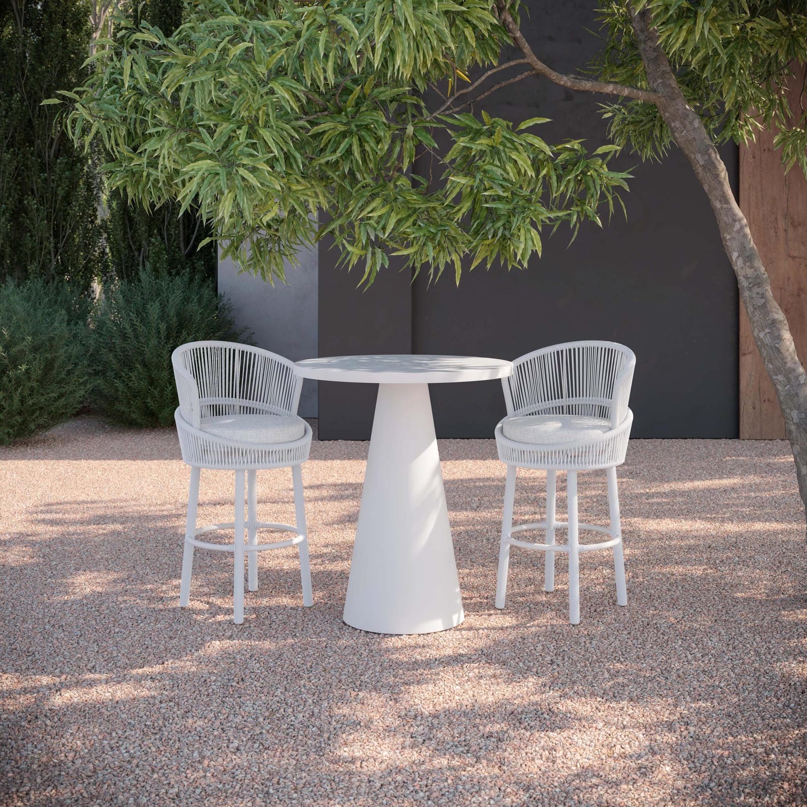 Leon | 35.5" Bar Table White - Dekton Top - Azzurro LivingAzzurro Living