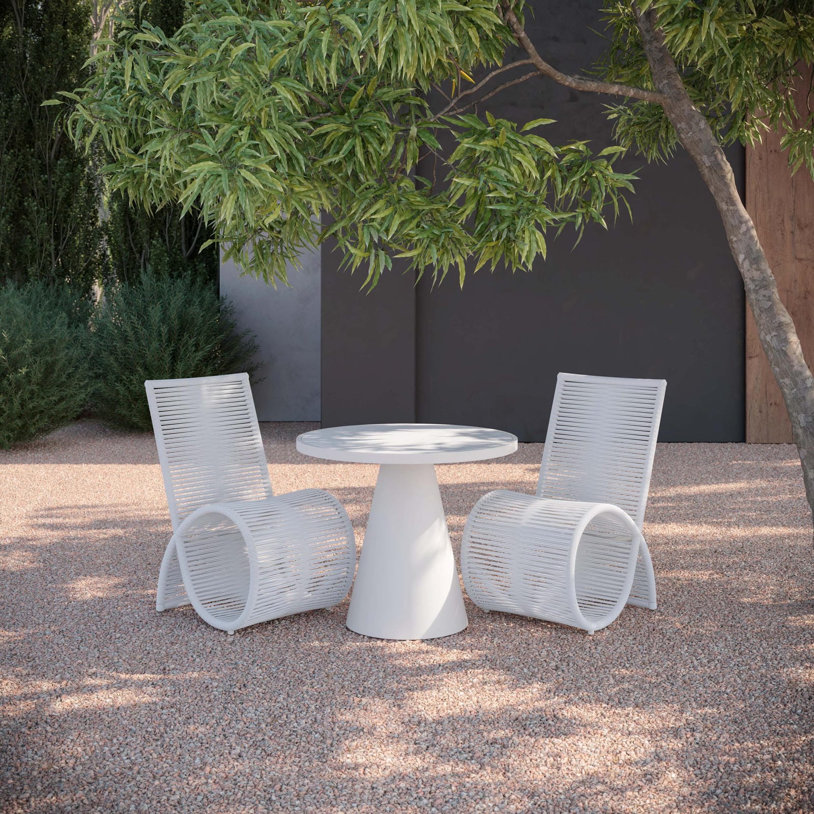 Leon | 35.5" Dining Table White - Dekton Top - Azzurro LivingAzzurro Living