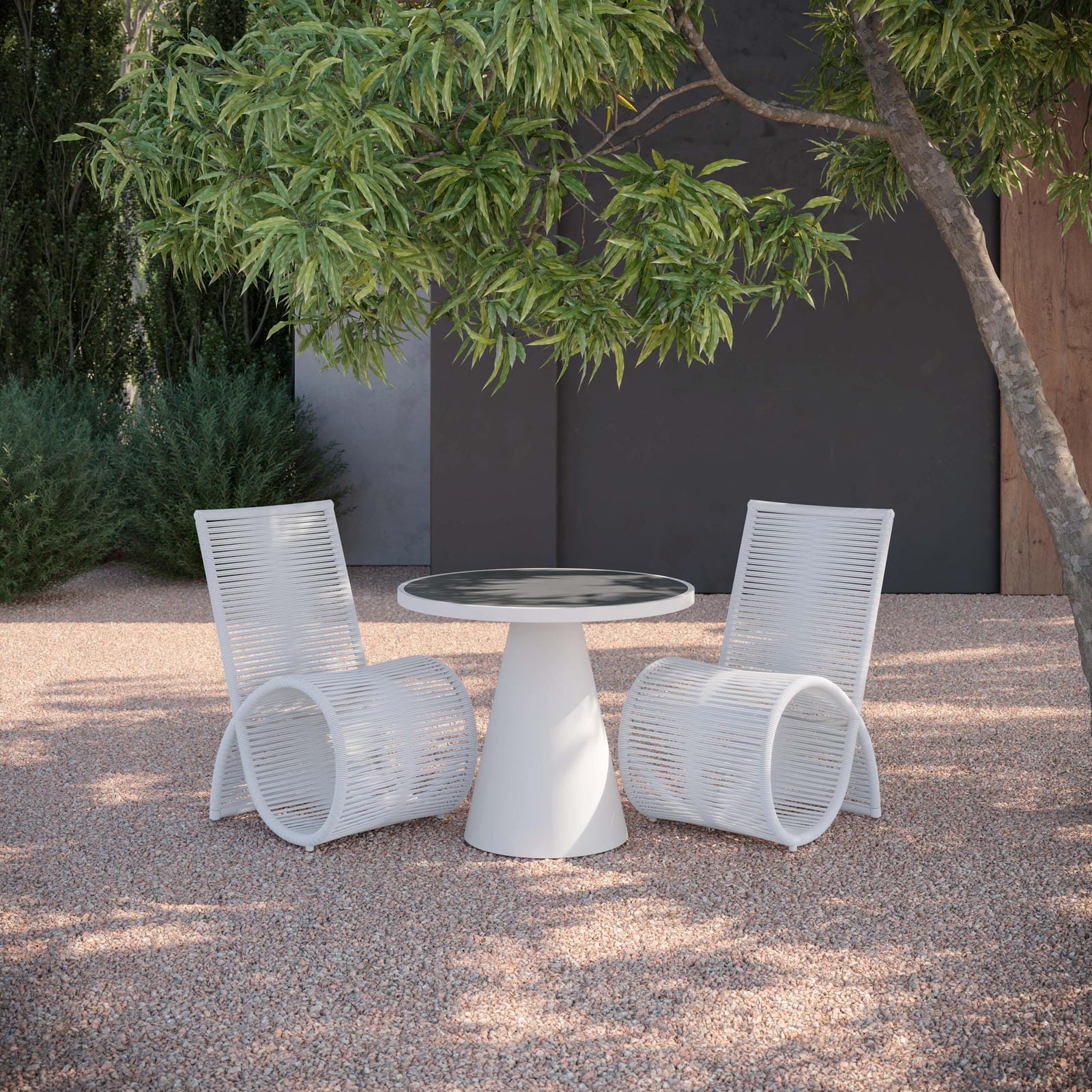 Leon | 35.5" Dining Table White - Dekton Top - Azzurro LivingAzzurro Living