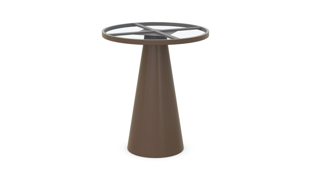 Leon | Bar Table Bronze - Glass Top Dining Table-Bar Azzurro Living