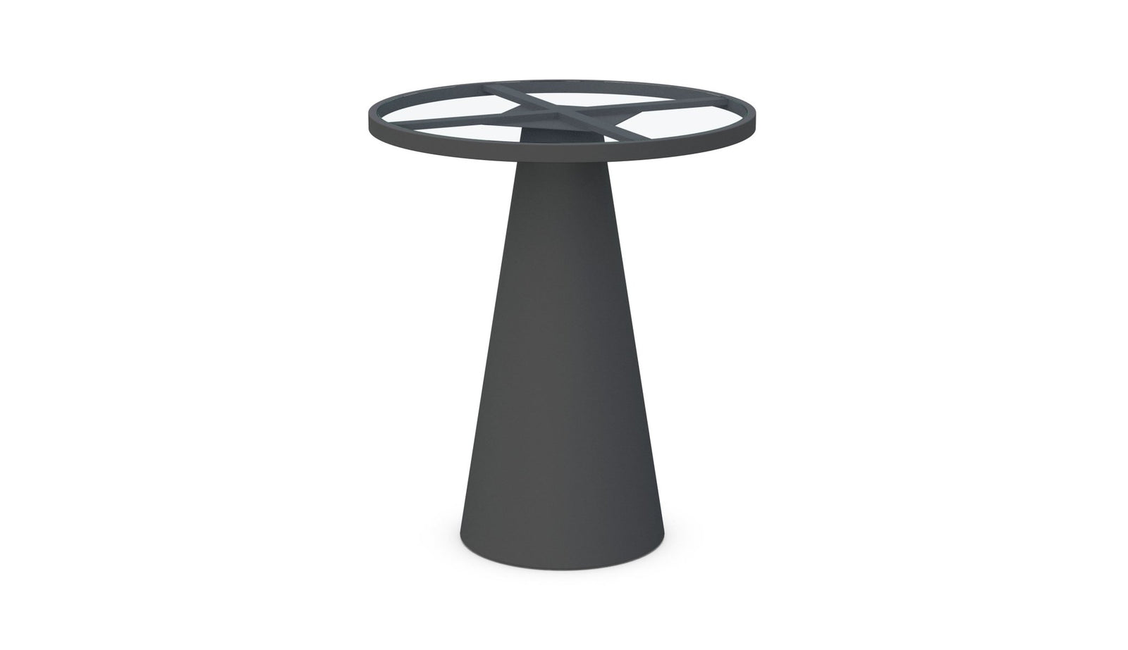 Leon | Bar Table Charcoal - Glass Top - Azzurro LivingAzzurro Living