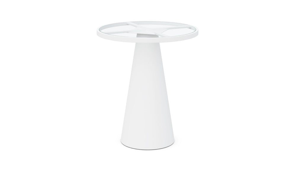 Leon | Bar Table White - Glass Top Dining Table-Bar Azzurro Living