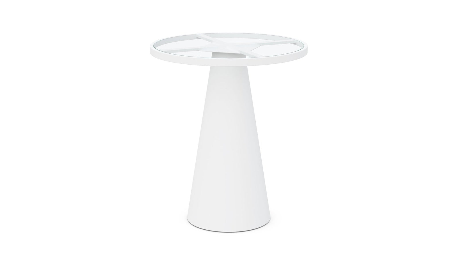Leon | Bar Table White - Glass Top Dining Table-Bar Azzurro Living
