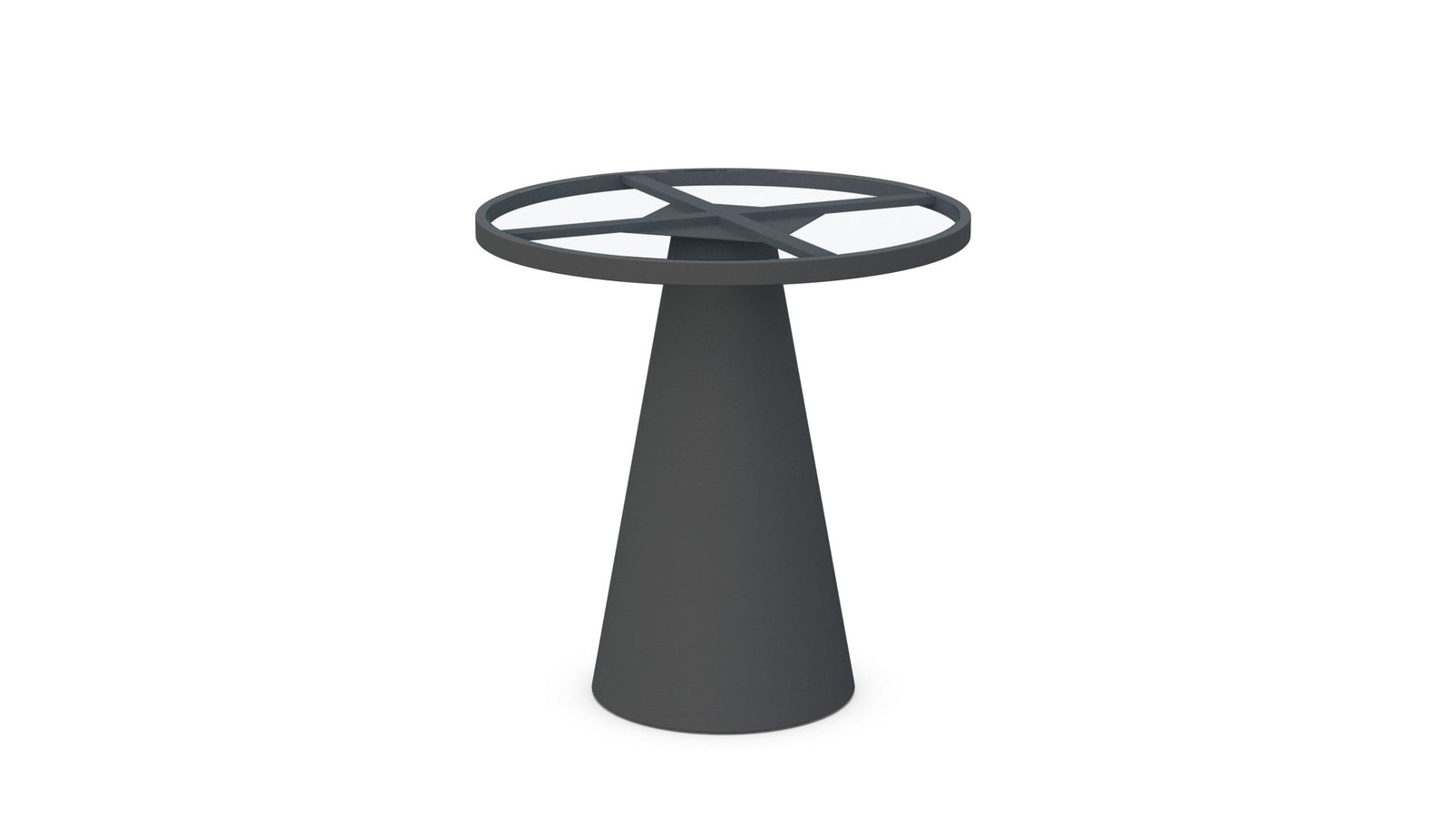 Leon | Counter Table Charcoal - Glass Top - Azzurro LivingAzzurro Living