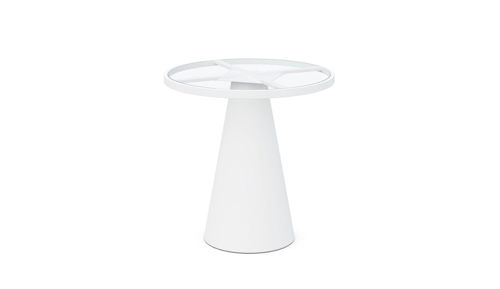 Leon | Counter Table White - Glass Top Dining Table-Counter Azzurro Living
