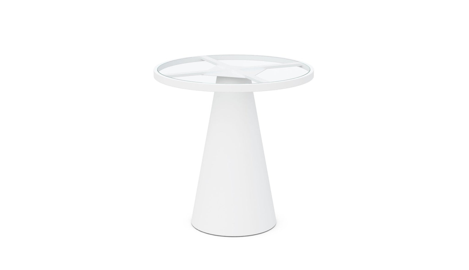 Leon | Counter Table White - Glass Top - Azzurro LivingAzzurro Living