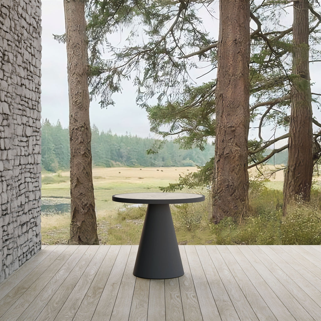 Leon | Dining Table Charcoal - Dekton Top Dining Tables Azzurro Living