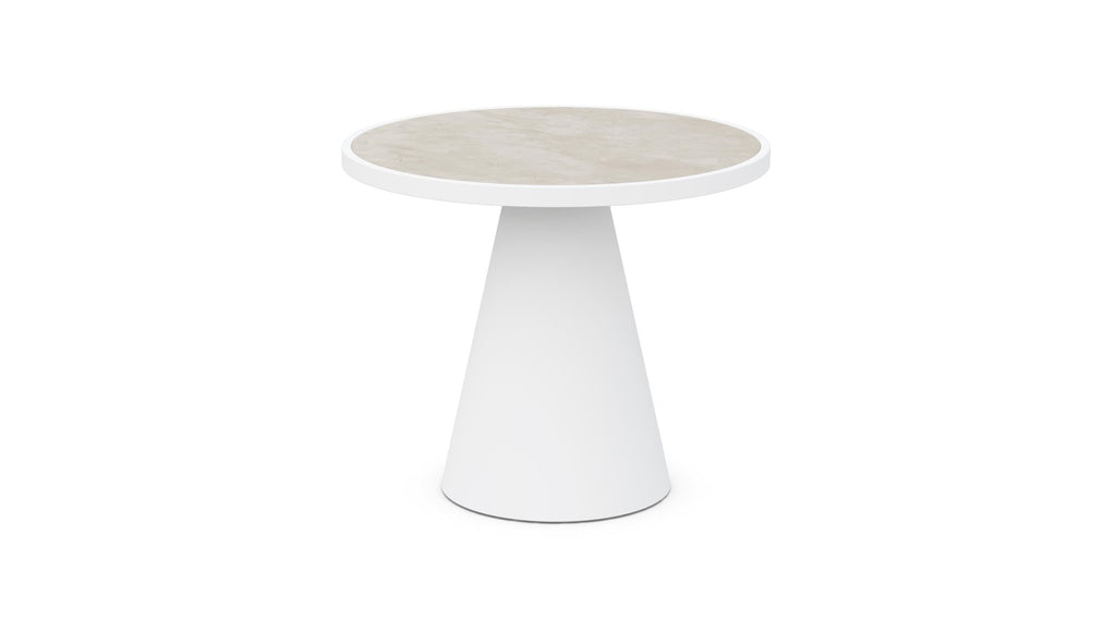 Leon | Dining Table White - Dekton Top Dining Tables Azzurro Living