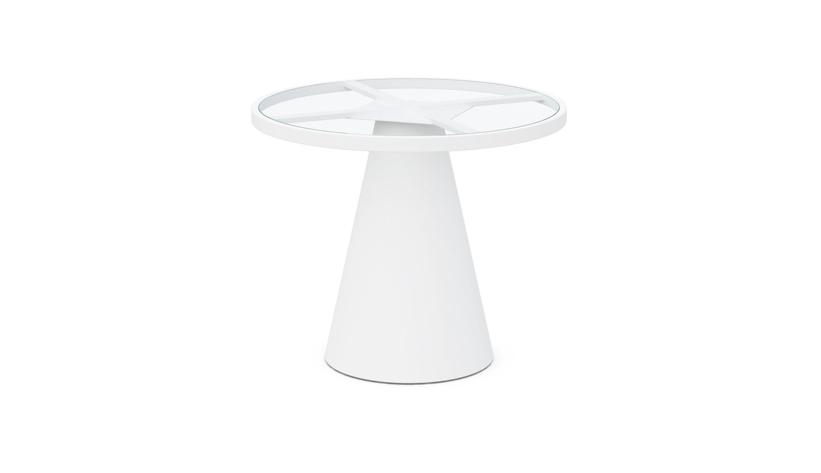 Leon | Dining Table White - Glass Top - Azzurro LivingAzzurro Living