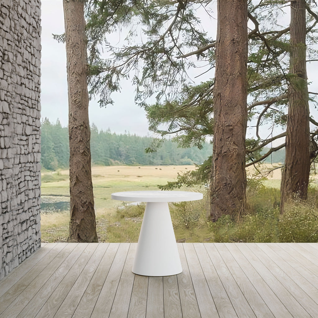 Leon | Dining Table White - Dekton Top Dining Tables Azzurro Living