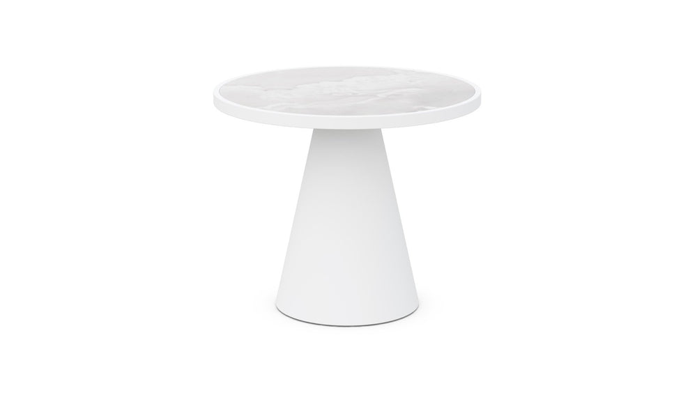 Leon | Dining Table White - Dekton Top Dining Tables Azzurro Living