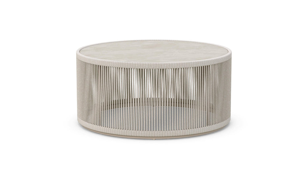 Malta Round Coffee Table Birch - Albarium Dekton Top Coffee Tables Azzurro Living