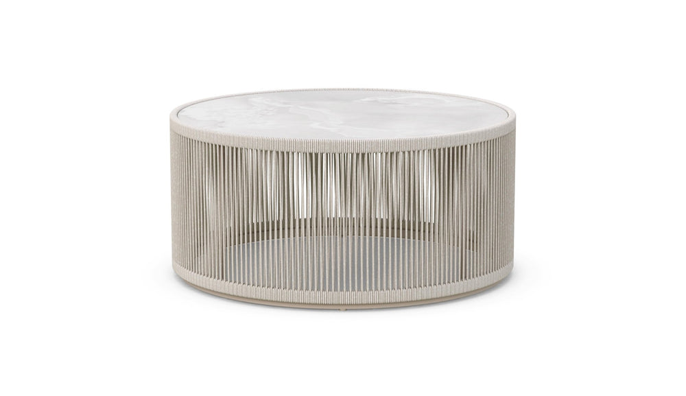 Malta Round Coffee Table Birch - Helena Dekton Top Coffee Tables Azzurro Living