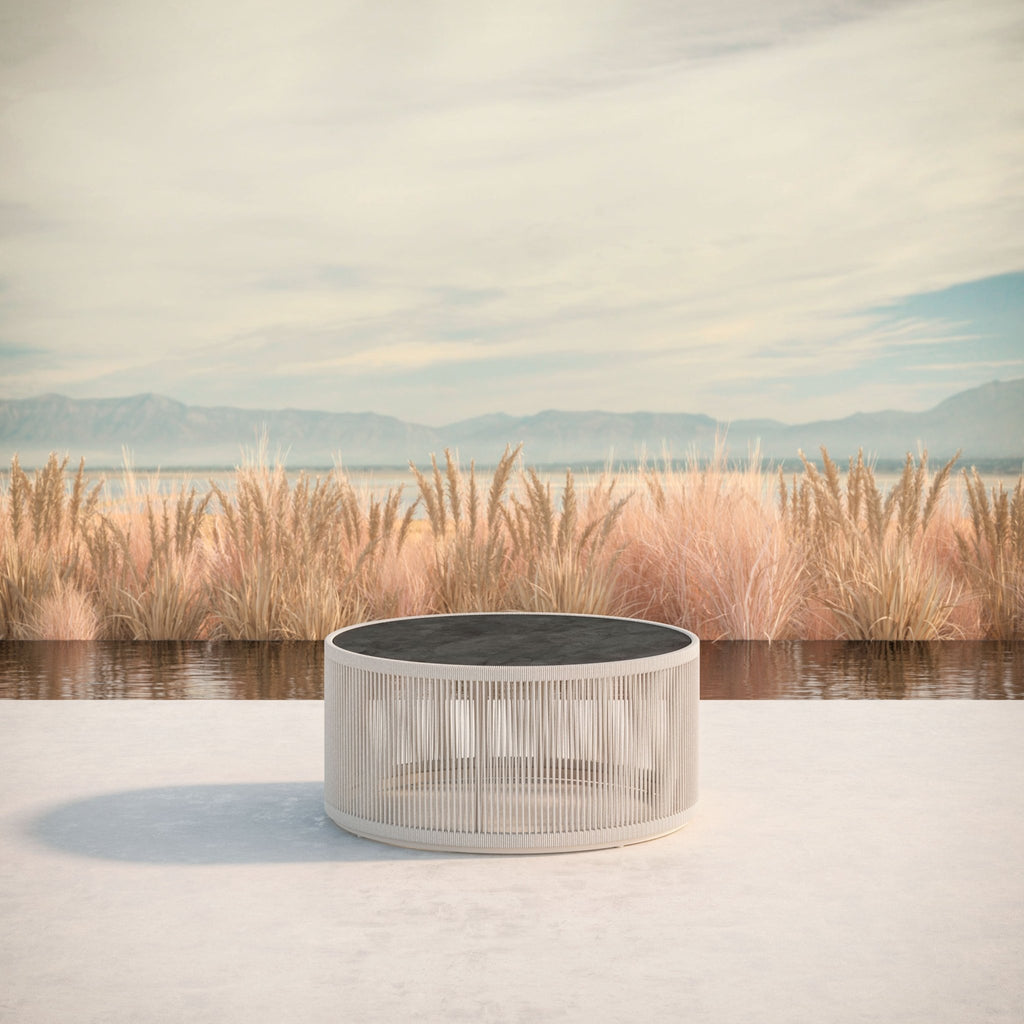 Malta Round Coffee Table Birch - Micron Dekton Top Coffee Tables Azzurro Living