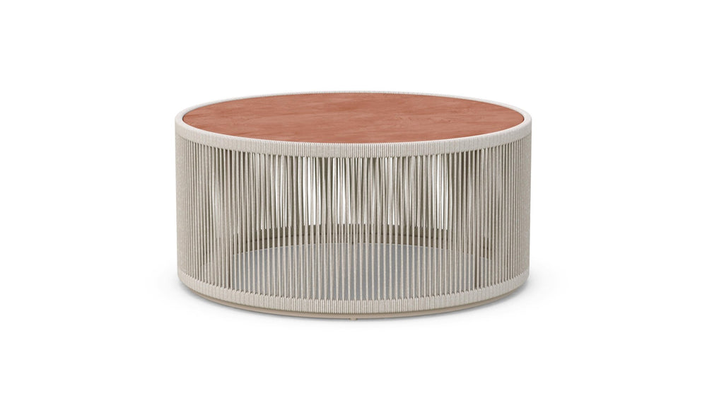 Malta Round Coffee Table Birch - Umber Dekton Top Coffee Tables Azzurro Living