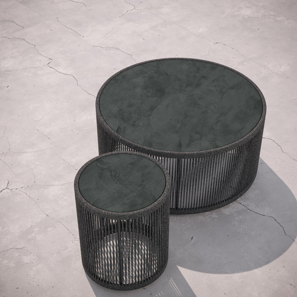 Malta Round Coffee Table Pebble - Micron Dekton Top Coffee Tables Azzurro Living