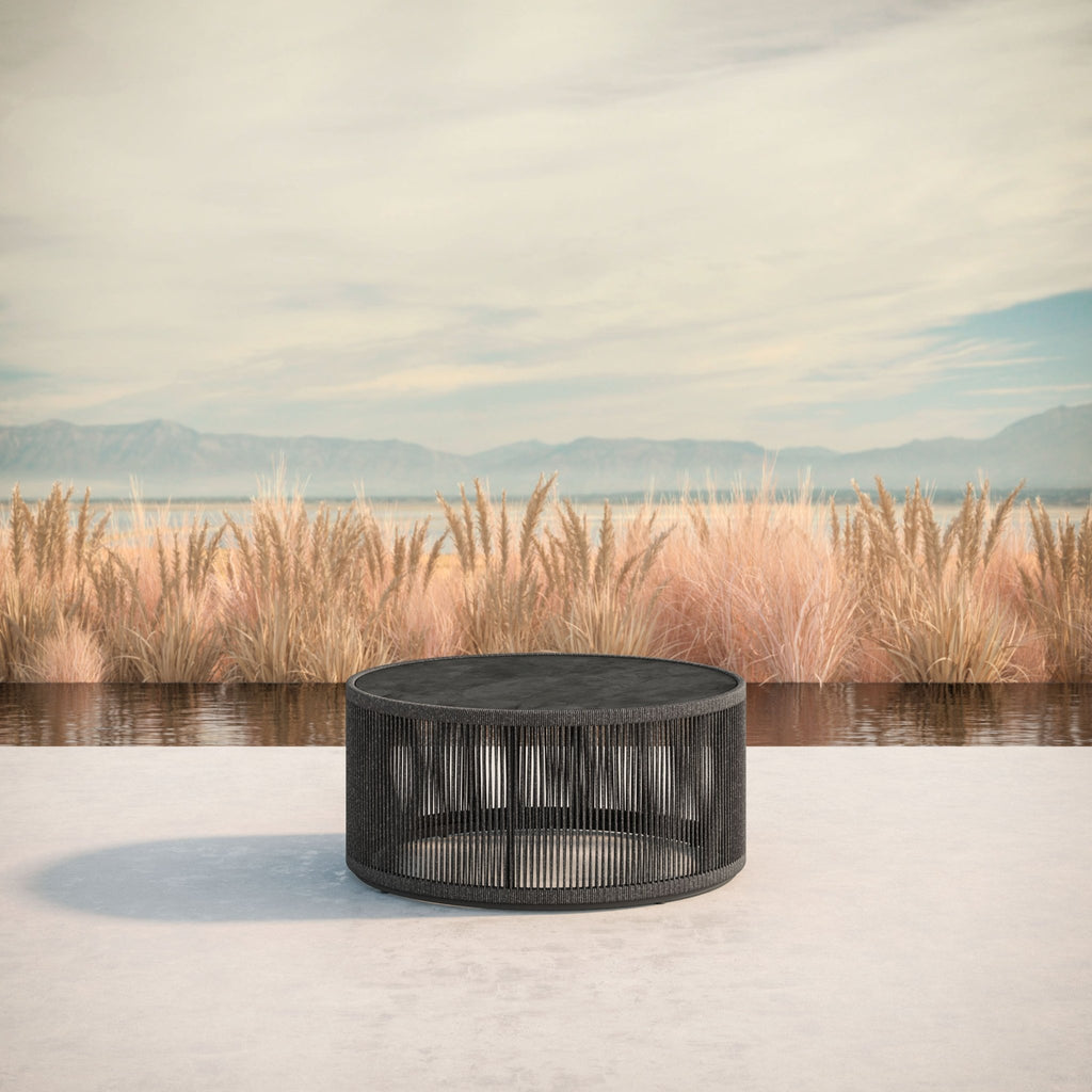 Malta Round Coffee Table Pebble - Micron Dekton Top Coffee Tables Azzurro Living