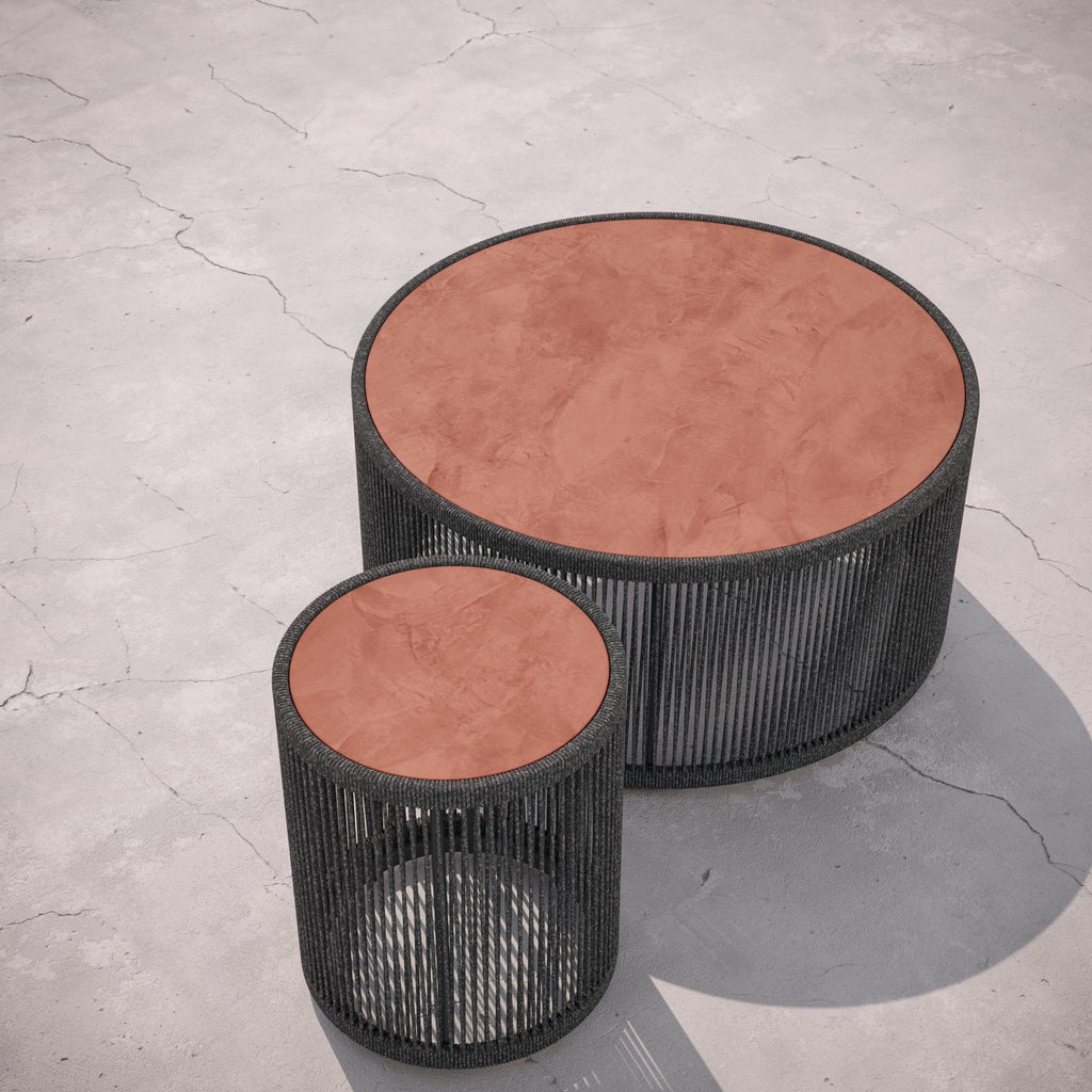 Malta Round Coffee Table Pebble - Umber Dekton Top Coffee Tables Azzurro Living