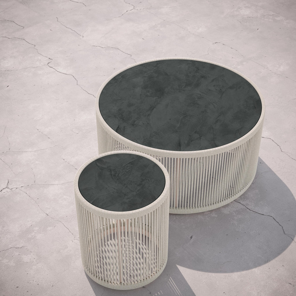 Malta Side Table Birch - Micron Dekton Top Side Tables Azzurro Living