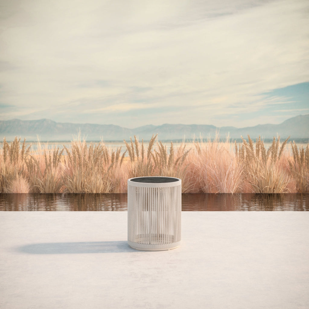 Malta Side Table Birch - Micron Dekton Top Side Tables Azzurro Living