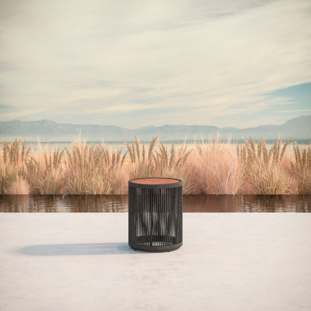 Malta Side Table Pebble - Umber Dekton Top Side Tables Azzurro Living