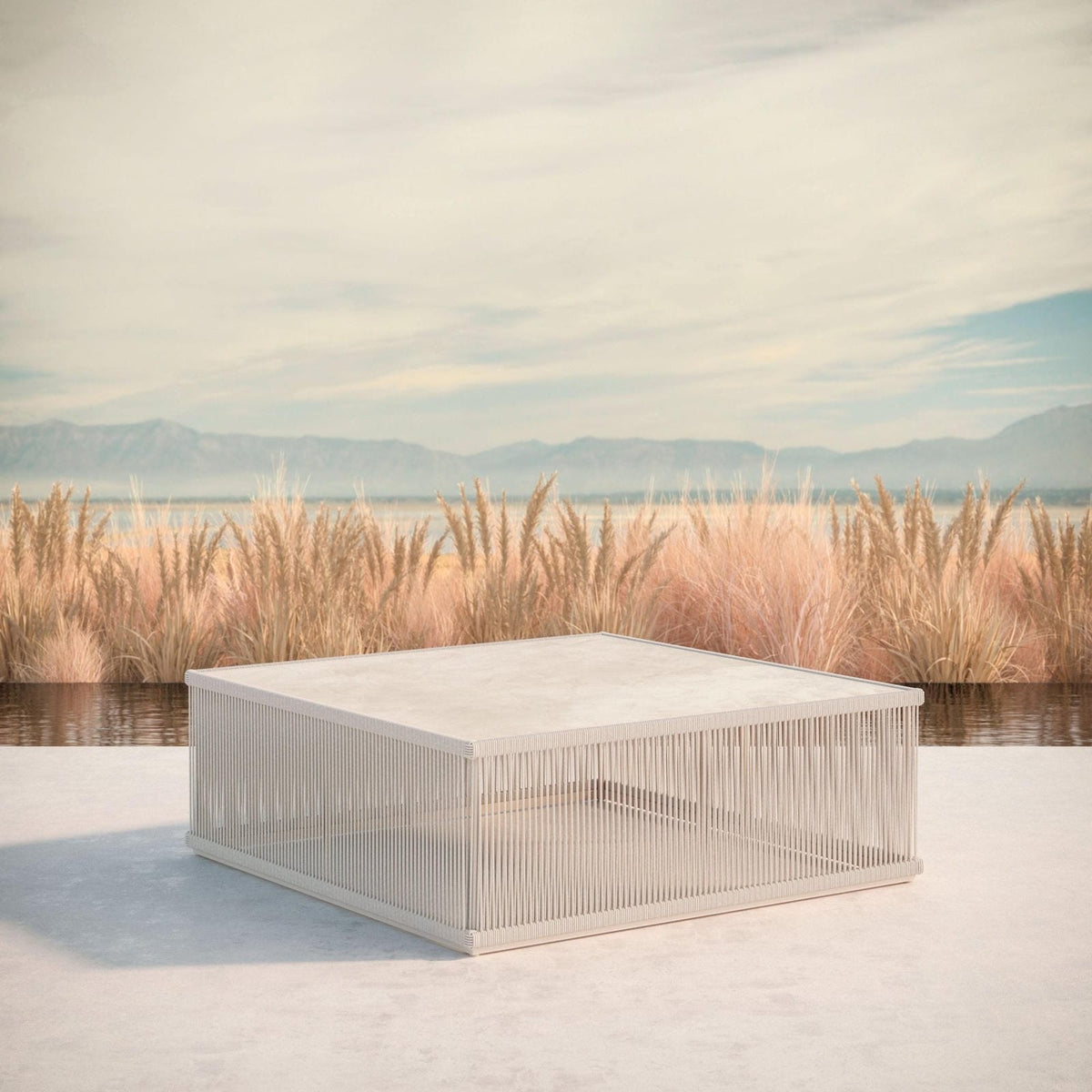 Malta Square Coffee Table Birch - Albarium Dekton Top Coffee Tables Azzurro Living