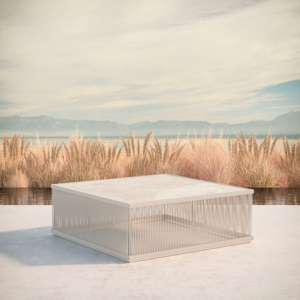 Malta Square Coffee Table Birch - Albarium Dekton Top Coffee Tables Azzurro Living