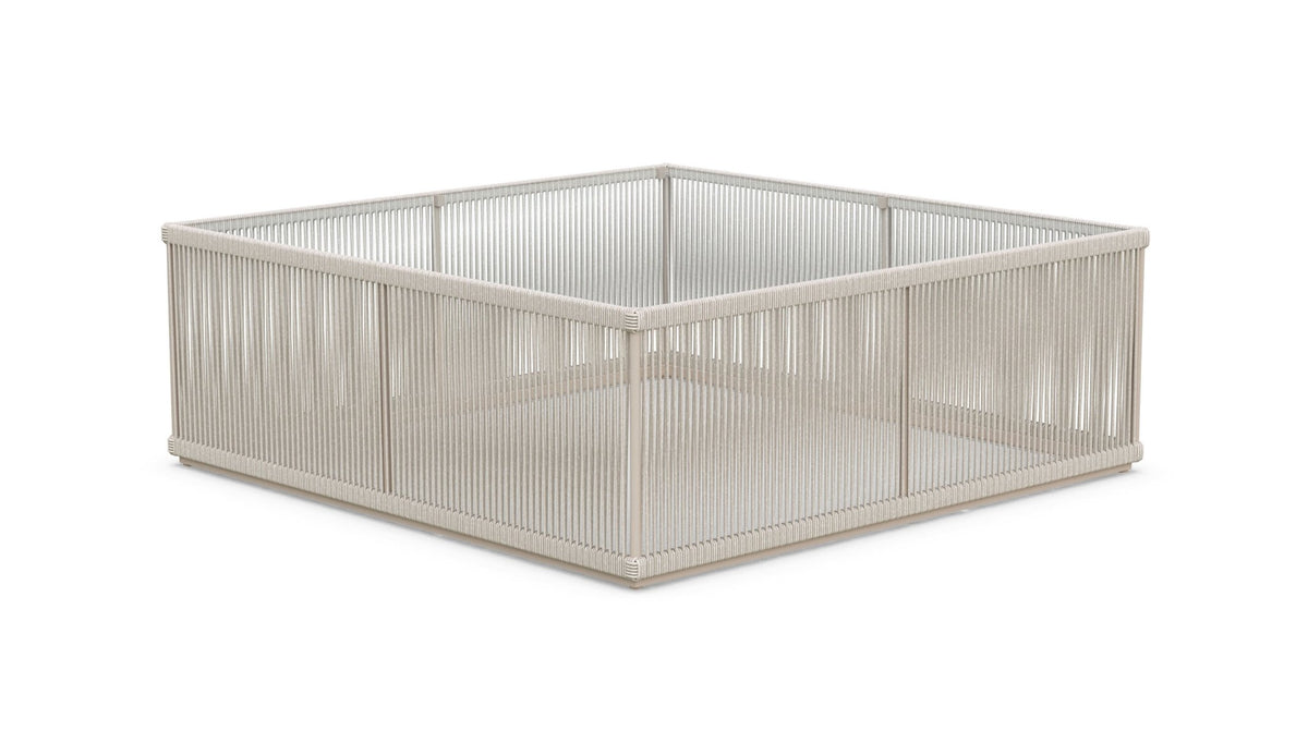Malta | Square Coffee Table Birch - Glass Top Coffee Tables Azzurro Living